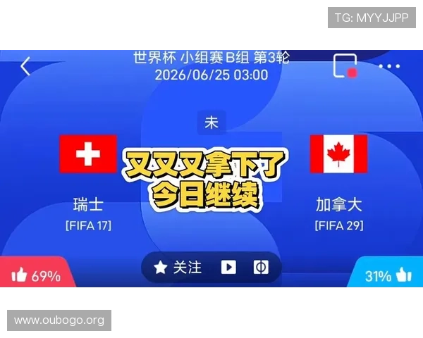 加拿大对瑞士世界杯赛程安排及订阅指南，全面掌握比赛时间与直播信息